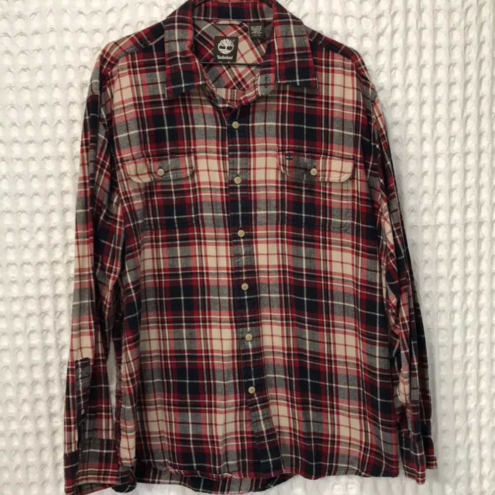 Mens Timberland XL Long Sleeve flannel Button